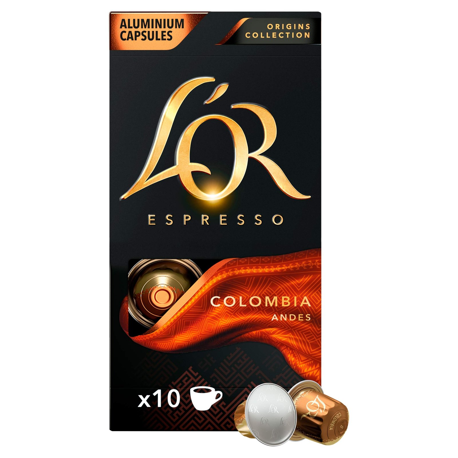 L’OR Espresso Colombia Intensity 8 Aluminium Coffee Capsules Compatible With Nespresso Machines 100 capsules - Image 2