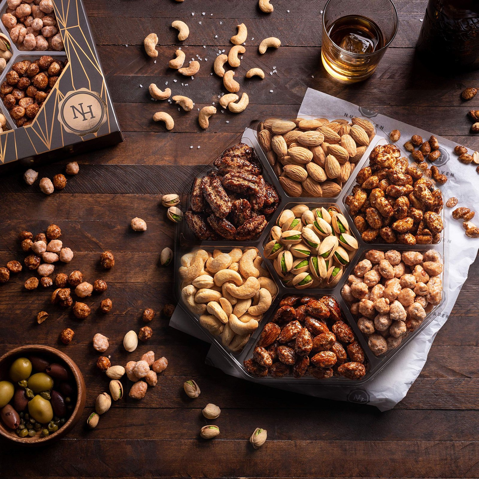 Holiday Christmas Nuts Gift Basket – Assortment of Sweet & Roasted Salted Gourmet Nuts – Assorted Food Gift Box for Christmas, Holiday, Family, Sympathy, Men & Women. - Image 3